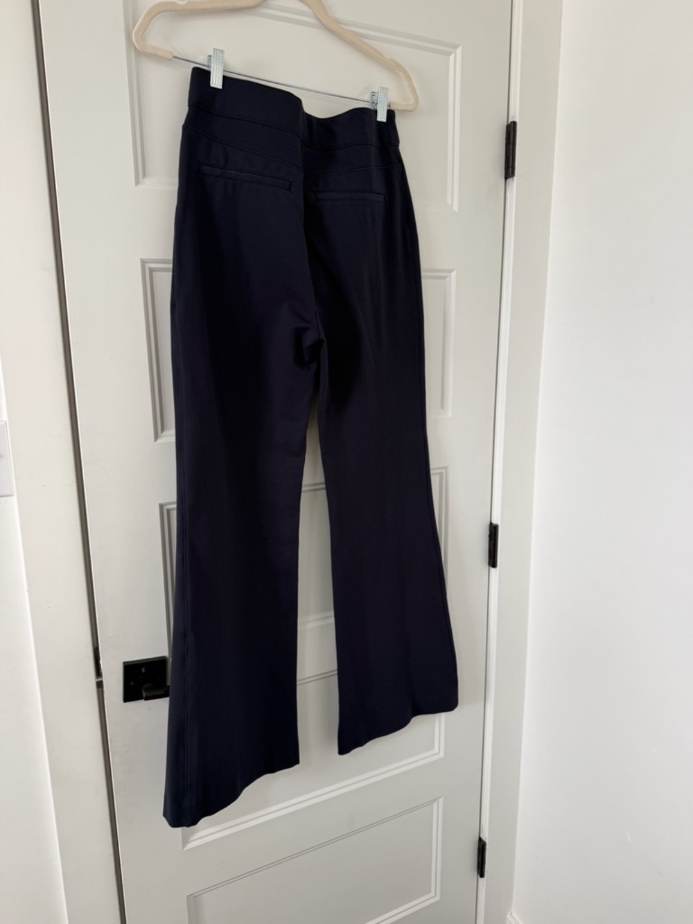 Spanx Navy Blue Stretch Womens Ponte Flare Fit Trousers - Size L - Picture 6 of 6
